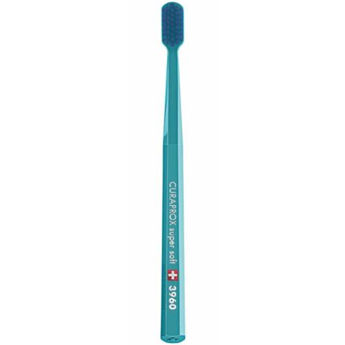 Curaprox CS 3960 Super Soft Toothbrush Πολύ Μαλακή Οδοντόβουρτσα με Εξαιρετικά Απαλές & Ανθεκτικές Ίνες Curen για Αποτελεσματικό Καθαρισμό 1 Τεμάχιο - Πετρόλ/ Μπλε